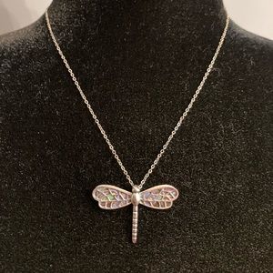BNWOT Silver Dragonfly Necklace